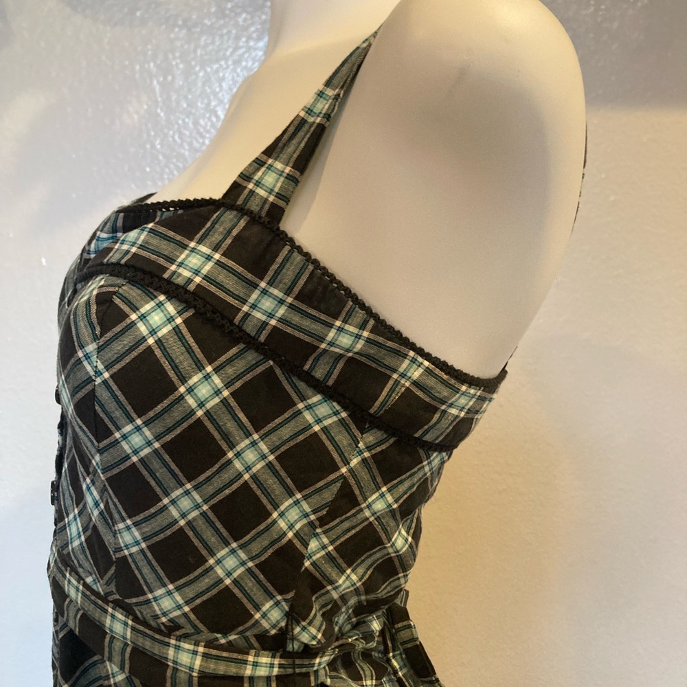 Plaid Halter Top